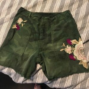Free people camo shorts